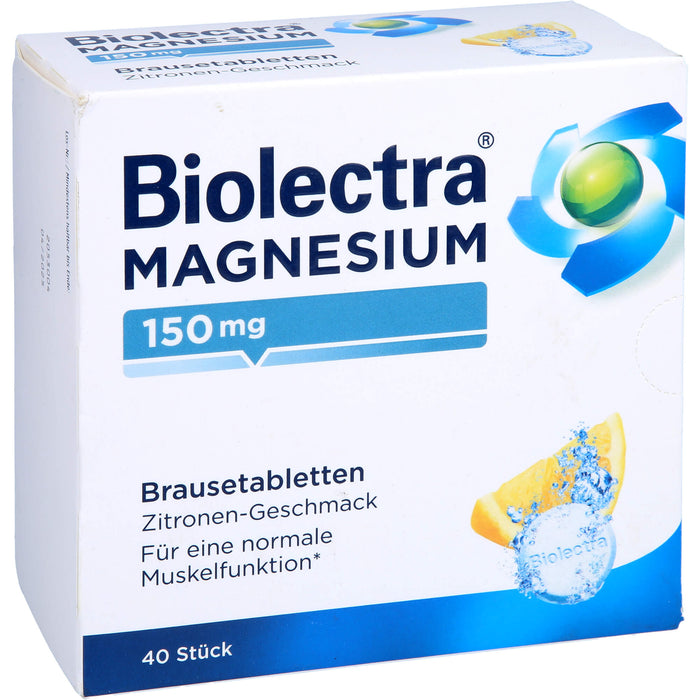 Biolectra Magnesium 150 mg Brausetabletten Zitronengeschmack, 40 St. Tabletten