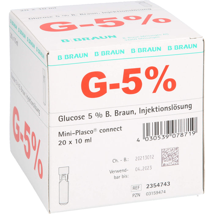BRAUN Glucose 5 %  Injektionslösung, 200 ml Lösung