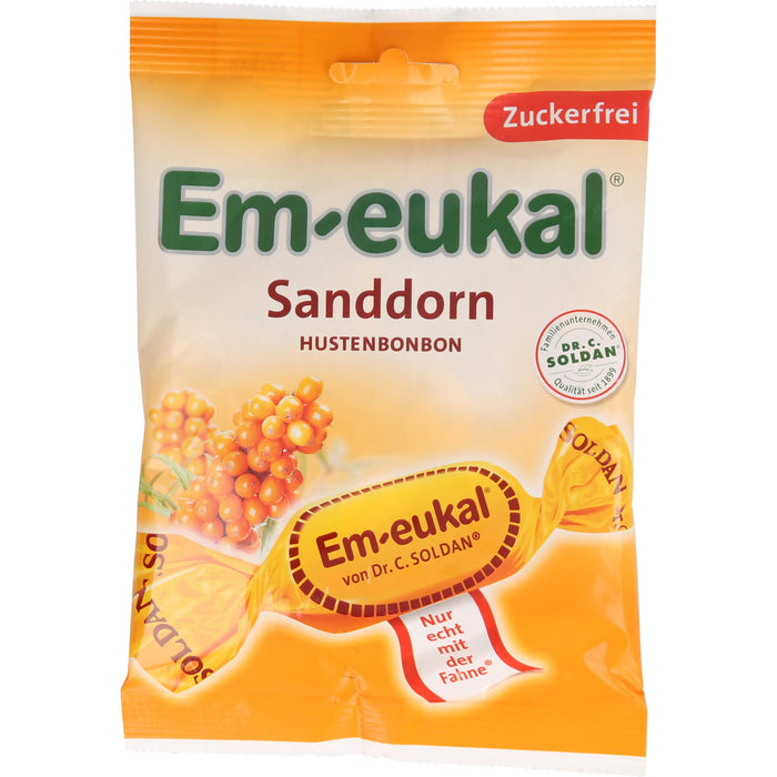 Em-eukal Sanddorn zuckerfreie Hustenbonbons, 75 g Bonbons