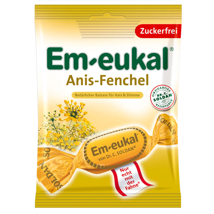 Em-eukal Anis-Fenchel zuckerfrei, 75 g Bonbons