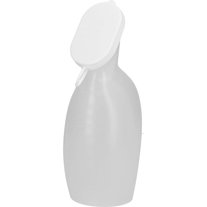 Urinflasche f. Frauen Kuststoff milchig mit Deckel, 1 St FLA