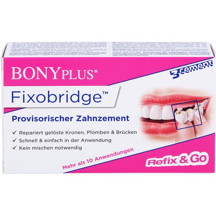 BONYPLUS Fixobridge provisorischer Zahnzement, 7 g Creme