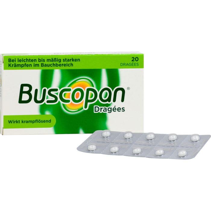 Buscopan Dragees bei Krämpfen des Magen-Darm-Traktes, 20 St. Tabletten