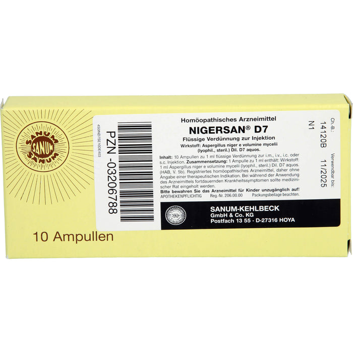 Nigersan D7 Amp., 10X1 ml AMP
