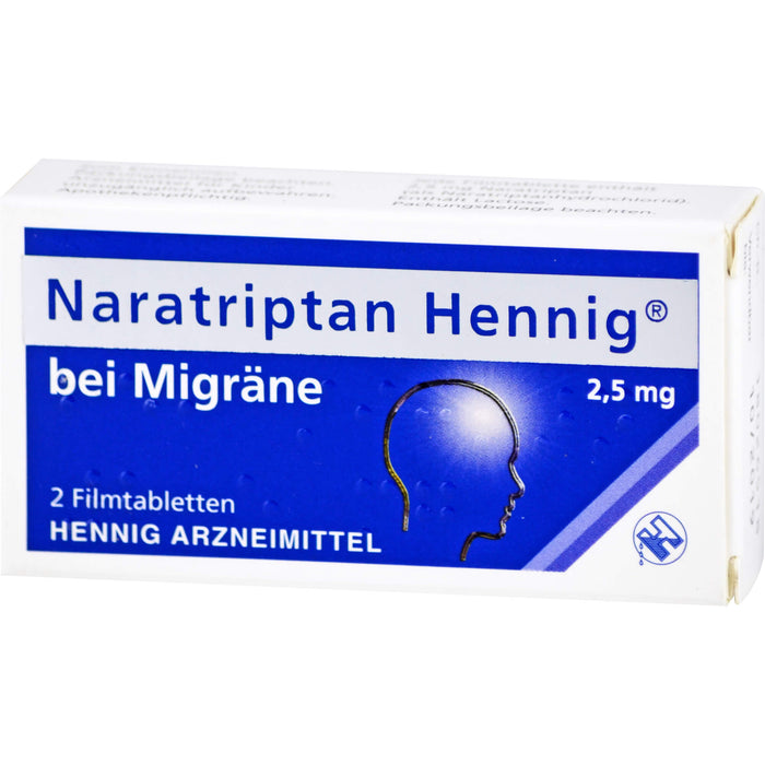 Naratriptan Hennig 2,5 mg Filmtabletten, 2 St. Tabletten