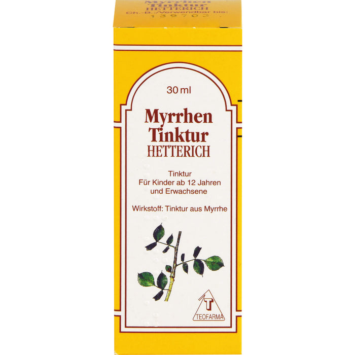 HETTERICH Myrrhen Tinktur bei Entzündungen im Mund- und Rachenraum, 30 ml Lösung