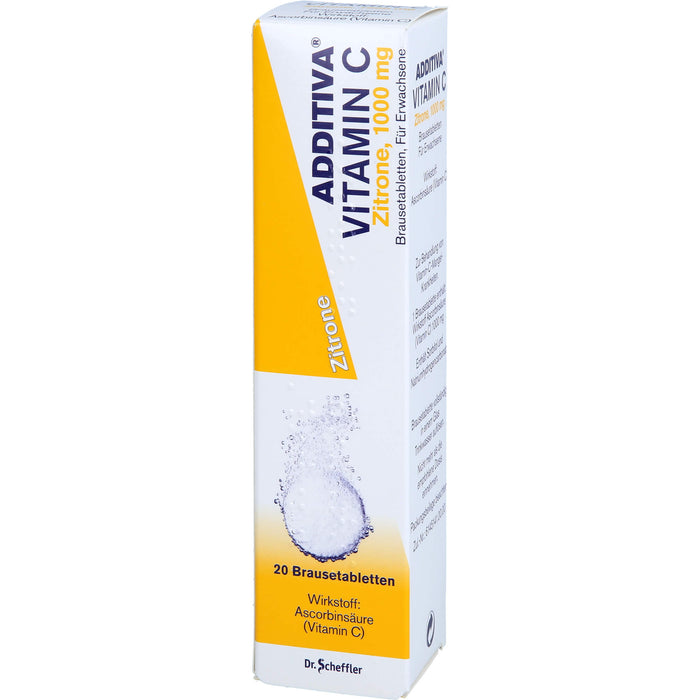 ADDITIVA Vitamin C 1000 mg Zitrone Brausetabletten, 20 St. Tabletten