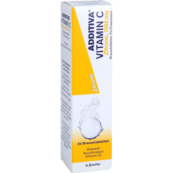 ADDITIVA Vitamin C 1000 mg Zitrone Brausetabletten, 20 St. Tabletten