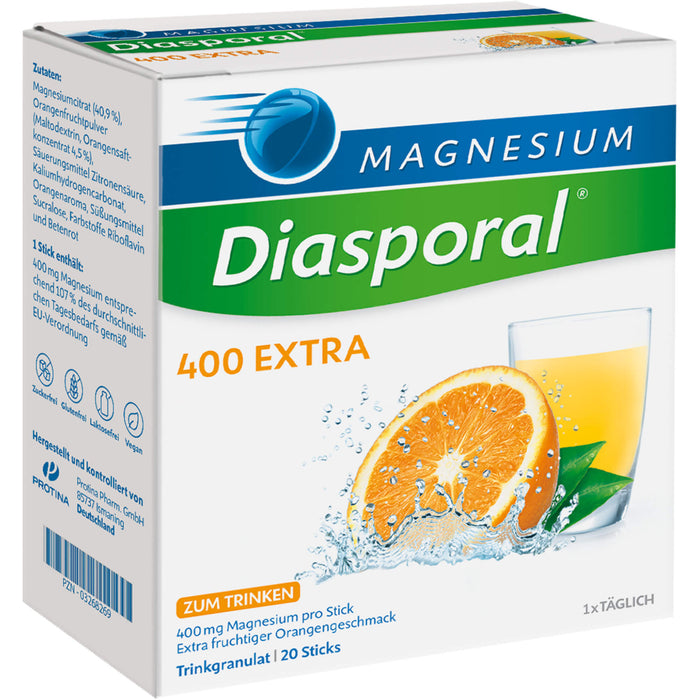 Magnesium-Diasporal 400 extra Trinkgranulat, 20 St. Beutel