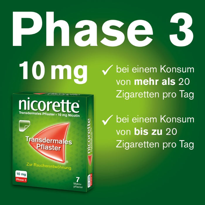 nicorette TX Pflaster 10 mg zur Raucherentwöhnung, 7 St. Pflaster