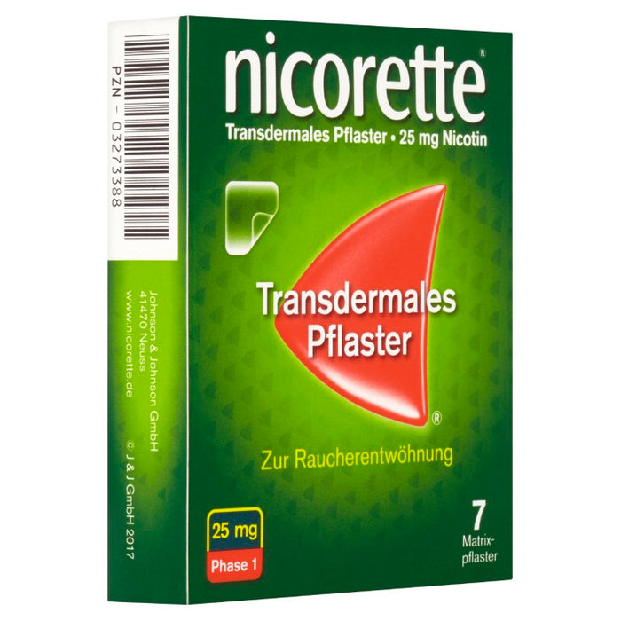 nicorette TX Pflaster 25 mg Nicotin zur Raucherentwöhnung, 7 St. Pflaster