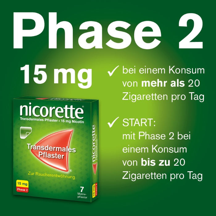 nicorette TX Pflaster 15 mg zur Raucherentwöhnung, 14 St. Pflaster