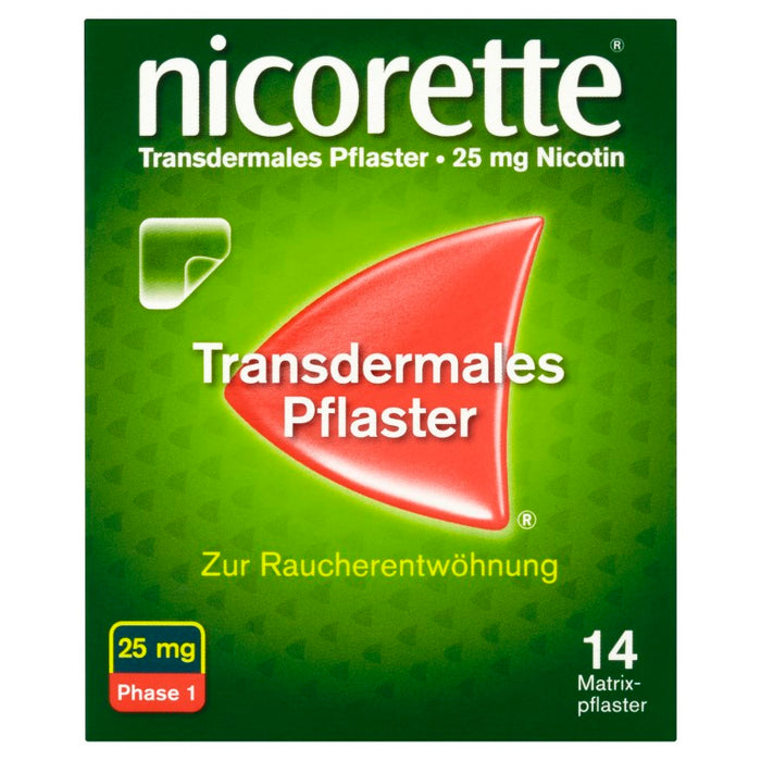 nicorette transdermales Pflaster 25 mg Nicotin Matrixpflaster, 14 St. Pflaster