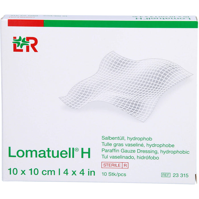 Lomatuell H 10 cm x 10 cm sterile Salbentüll, 10 St. Verband