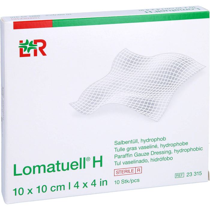 Lomatuell H 10 cm x 10 cm sterile Salbentüll, 10 St. Verband
