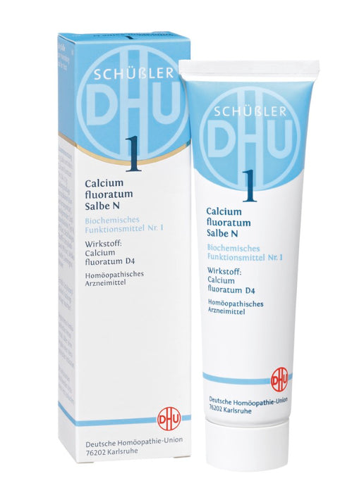DHU Schüßler-Salz Nr. 1 Calcium fluoratum D4 – Das Mineralsalz des Bindegewebes, der Gelenke und Haut – das Original, 50 g Salbe