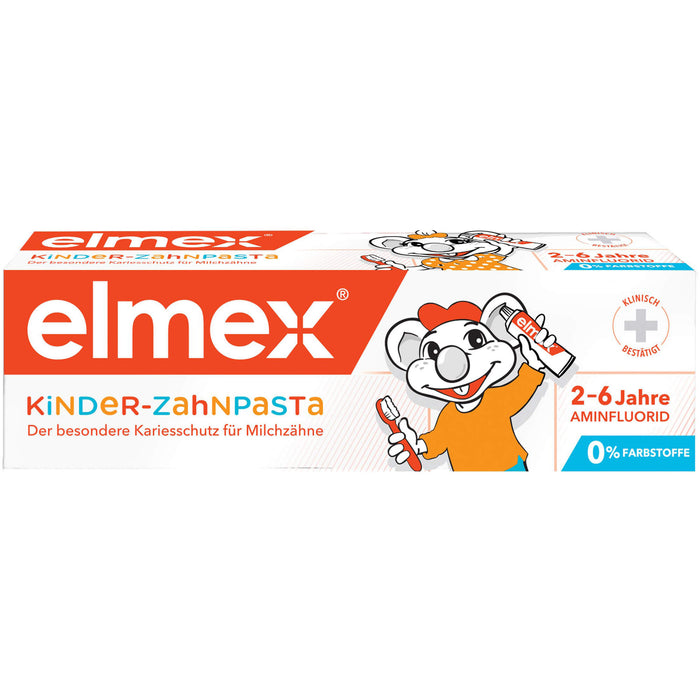 elmex Kinderzahnpasta mit Faltschachtel, 50 ml Zahncreme