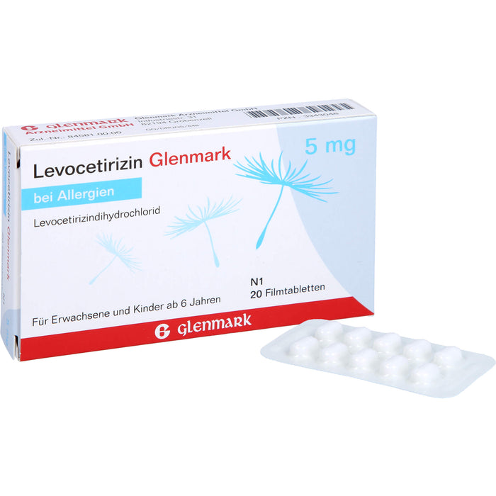 Levocetirizin Glenmark 5 mg Filmtabletten, 20 St FTA