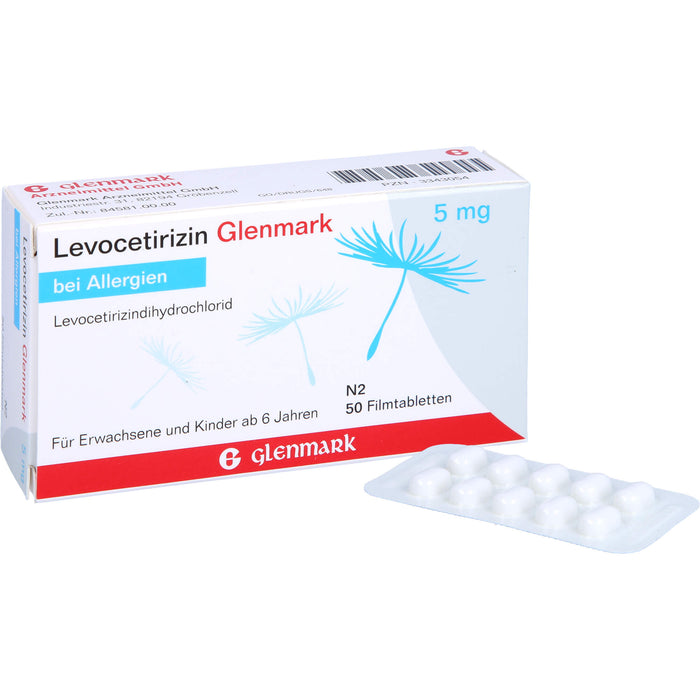 Levocetirizin Glenmark 5 mg Filmtabletten, 50 St FTA