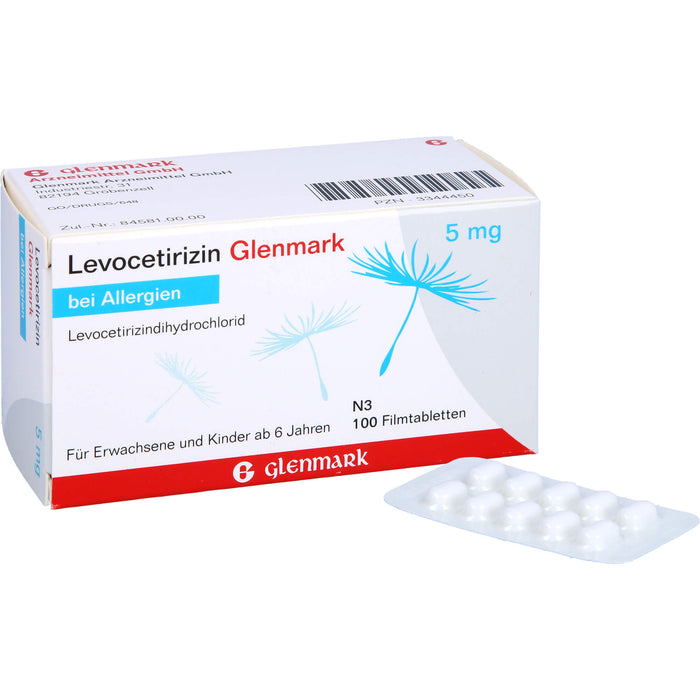 Levocetirizin Glenmark 5 mg Filmtabletten, 100 St FTA
