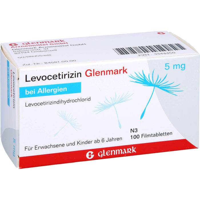 Levocetirizin Glenmark 5 mg Filmtabletten, 100 St FTA