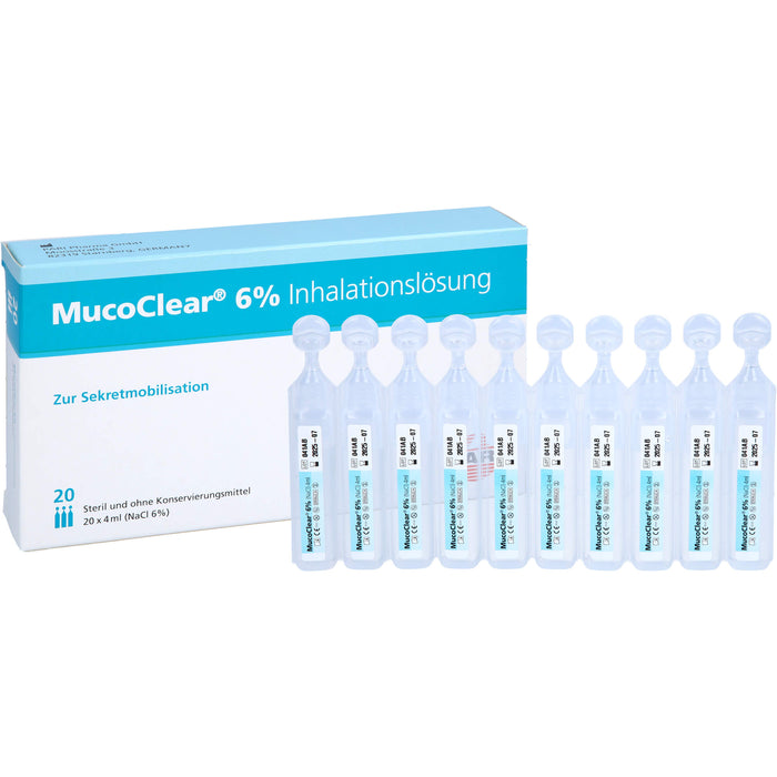 MucoClear 6 % NaCl Inhalationslösung, 20 St. Ampullen