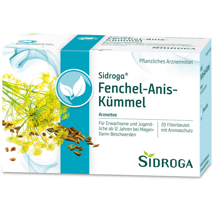Sidroga Fenchel-Anis-Kümmel Arzneitee bei Magenbeschwerden, 20 St. Filterbeutel