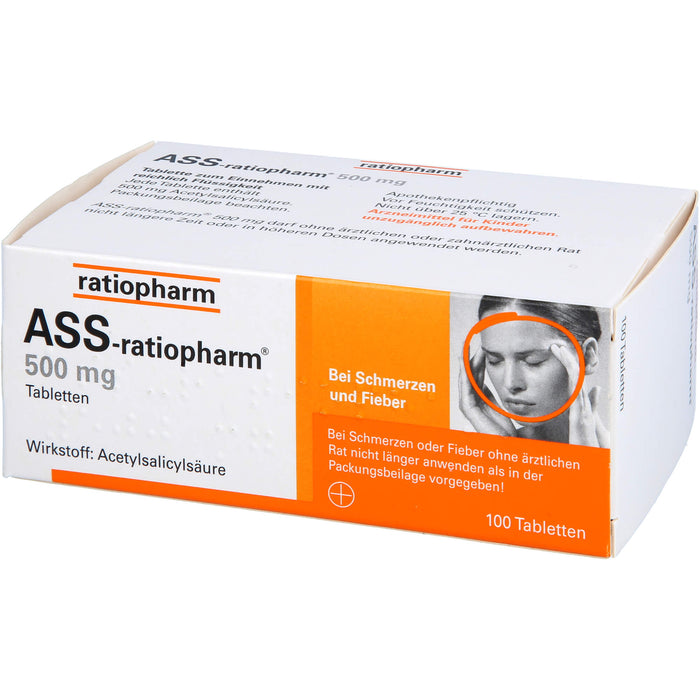 ASS-ratiopharm 500 mg Tabletten, 100 St. Tabletten