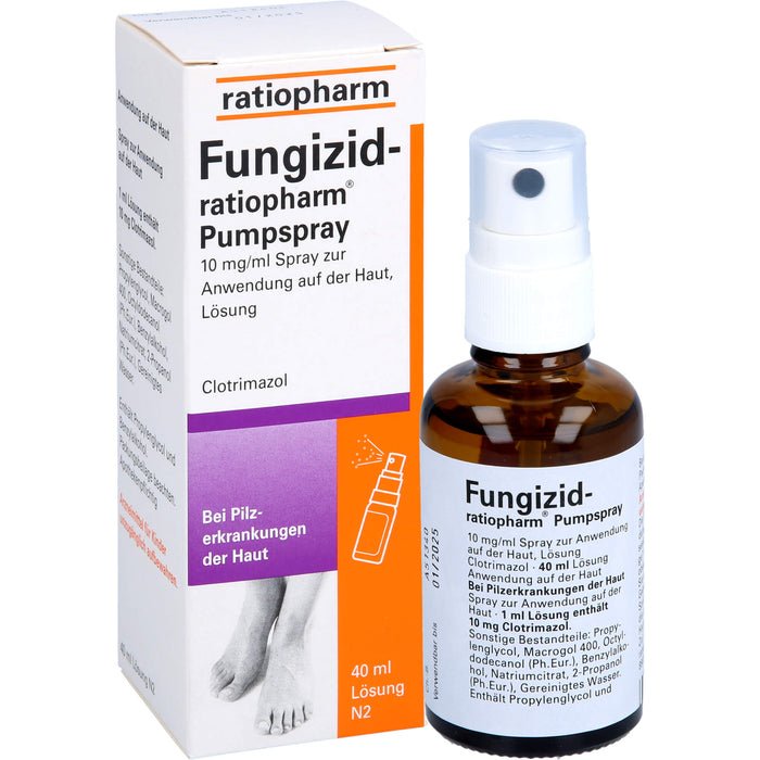 Fungizid-ratiopharm Pumpspray bei Pilzerkrankungen der Haut, 40 ml Lösung
