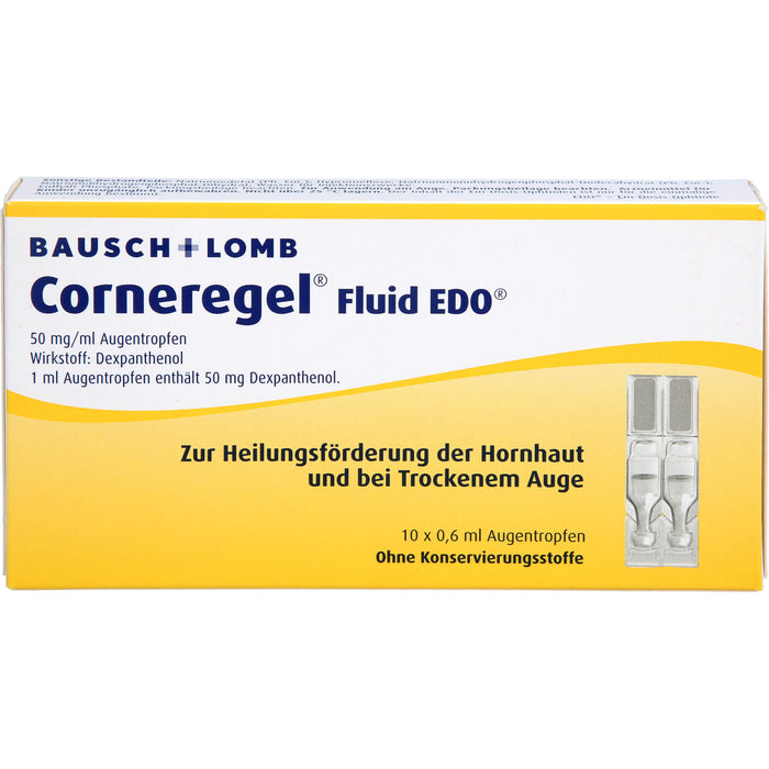 Corneregel Fluid EDO 50 mg/ml Augentropfen, 10 St. Einzeldosispipetten