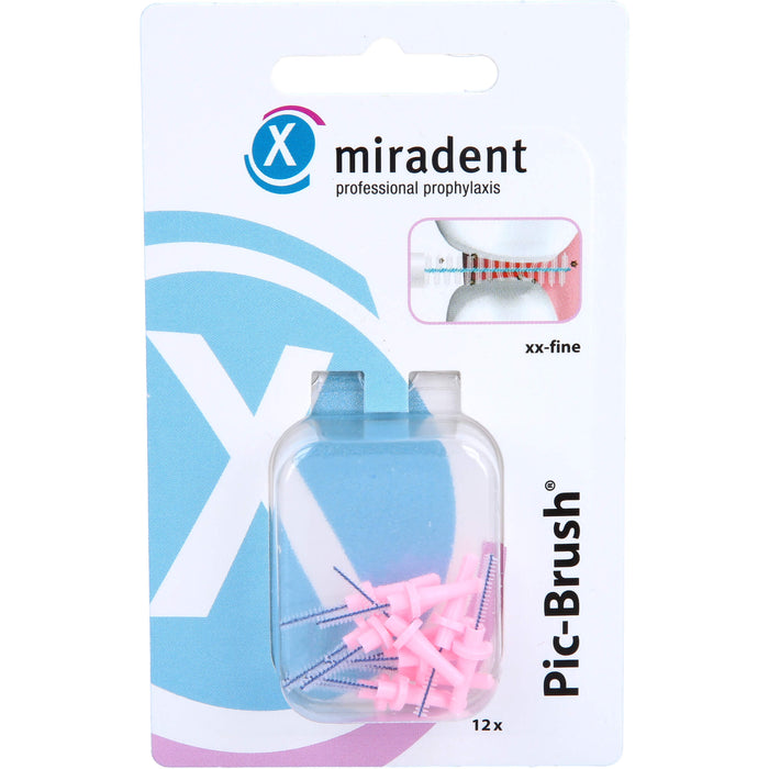 miradent Pic-Brush Ersatz-Interdentalbürsten pink xx-fine 1,6 mm, 12 St. Interdentalbürsten