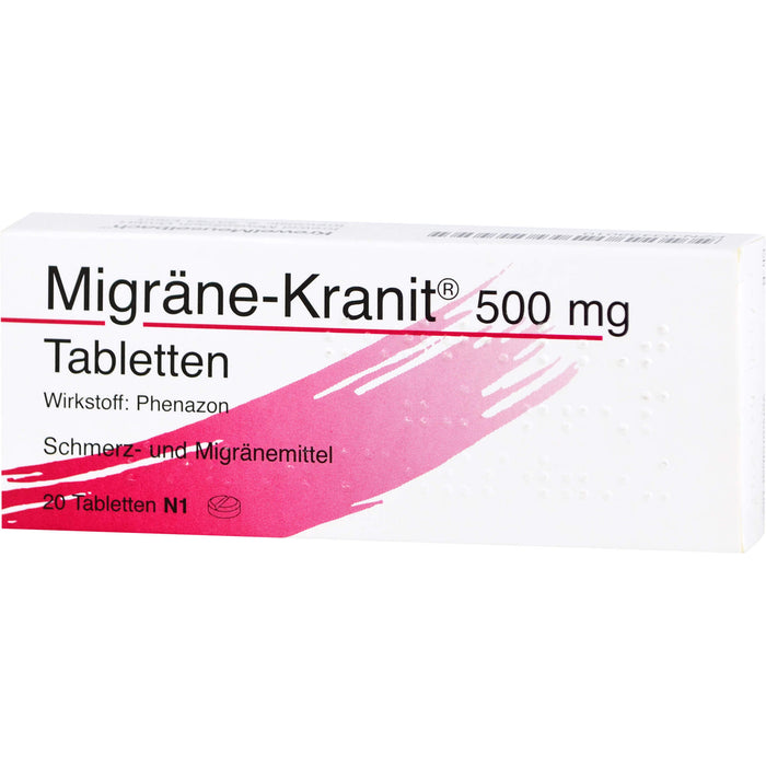 Migräne-Kranit 500 mg Tabletten, 20 St. Tabletten