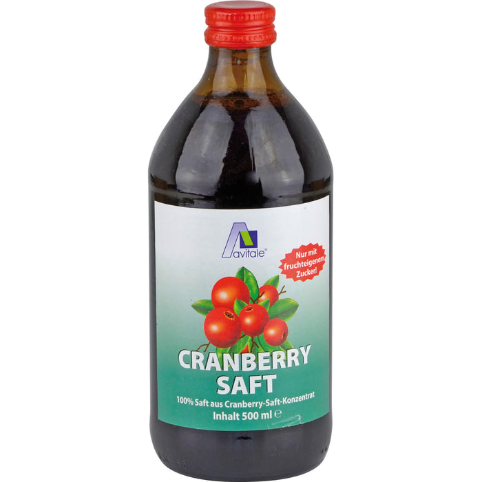 avitale Cranberrysaft 100% Frucht, 500 ml Lösung
