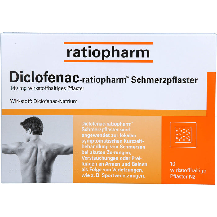 Diclofenac-ratiopharm Schmerzpflaster, 10 St. Pflaster