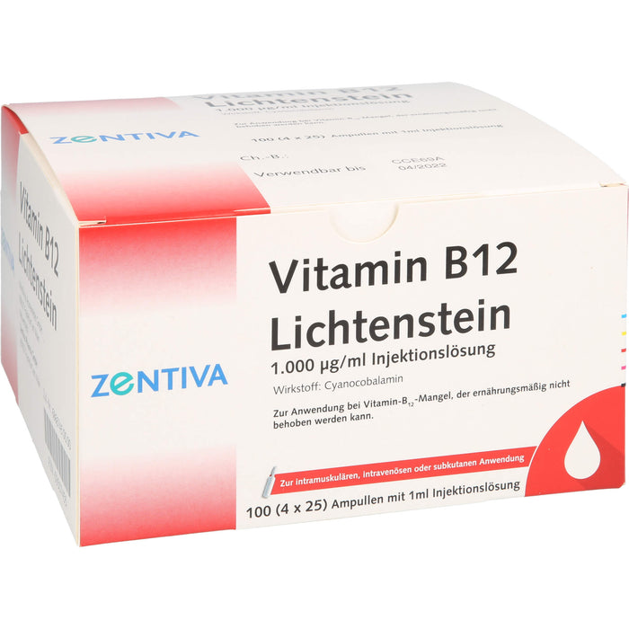 ZENTIVA Vitamin B 12 Lichtenstein Ampullen, 100 St. Ampullen