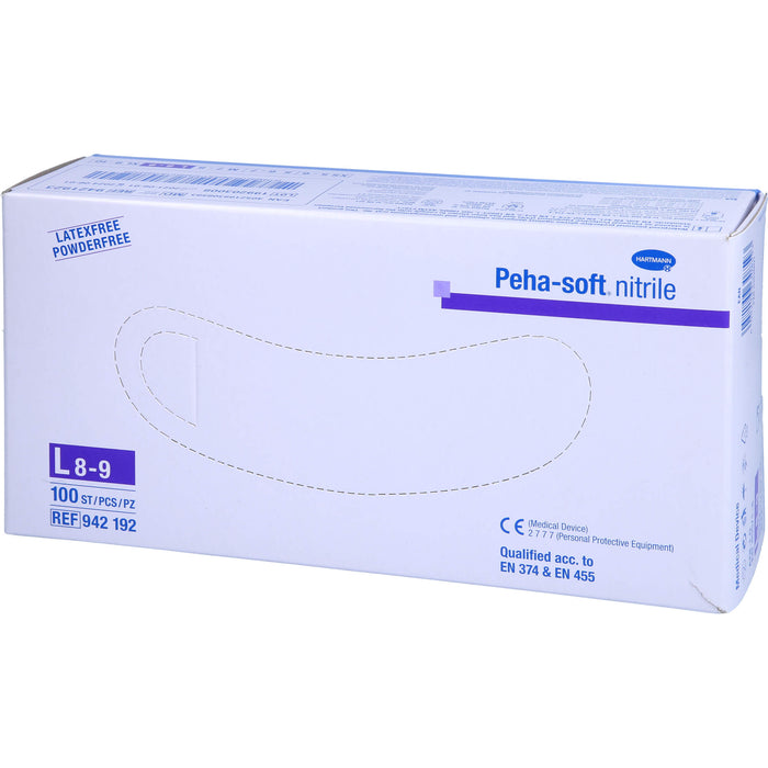 Peha-soft nitrile Untersuch.handsch. L unst.pudfr., 100 St HAS