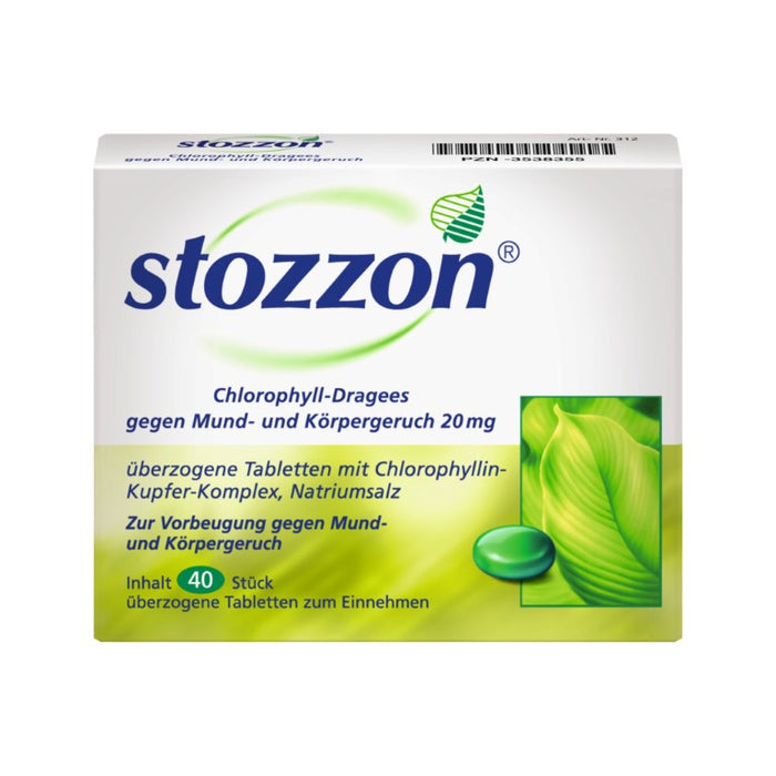 stozzon Chlorophyll-Dragees gegen Mund- und Körpergeruch, 40 St. Tabletten