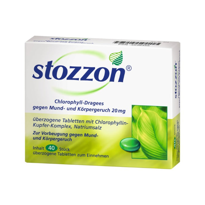 stozzon Chlorophyll-Dragees gegen Mund- und Körpergeruch, 40 St. Tabletten