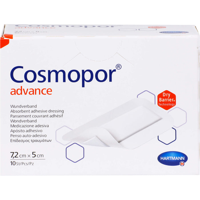 Cosmopor Advance 7,2cmx5cm, 10 St PFL