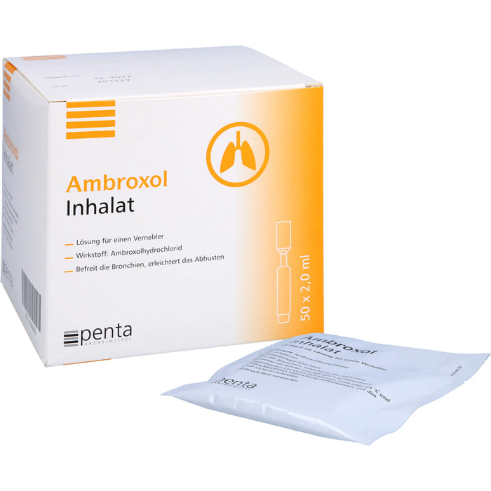 Penta Arzneimittel Ambroxol Inhalat Ein-Dosis-Behältnisse mit je 2 ml Lösung, 50 St. Einzeldosisbehältnisse