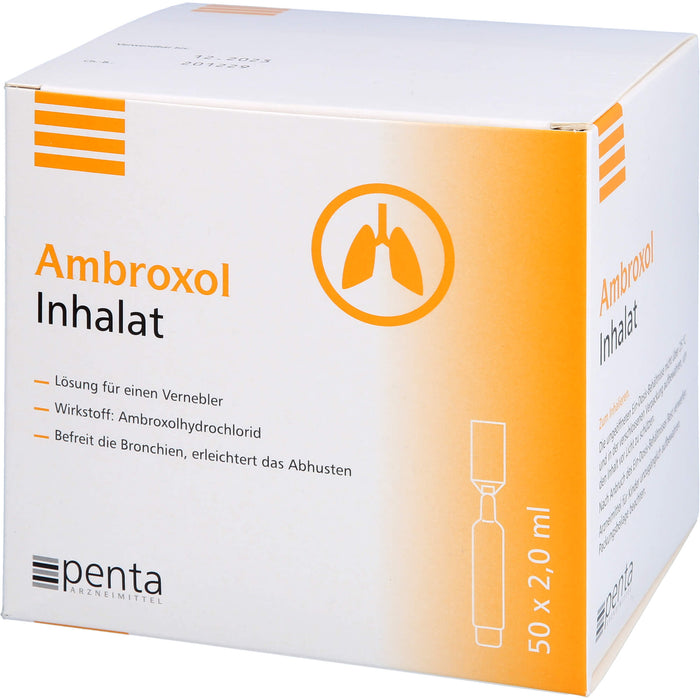 Penta Arzneimittel Ambroxol Inhalat Ein-Dosis-Behältnisse mit je 2 ml Lösung, 50 St. Einzeldosisbehältnisse