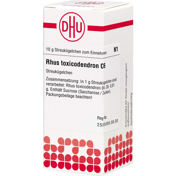 DHU Rhus toxicodendron C6 Streukügelchen, 10 g Globuli