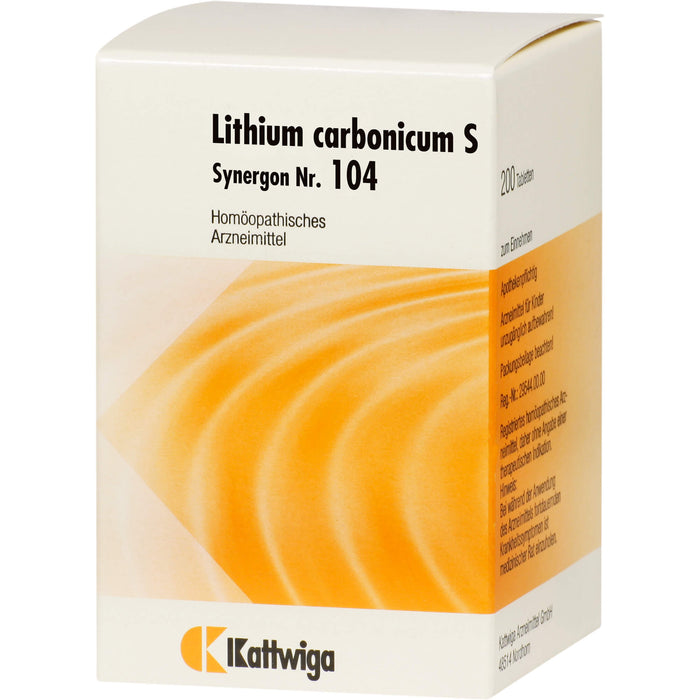 Kattwiga Synergon Nr.104 Lithium carbonicum S Tabletten, 200 St. Tabletten