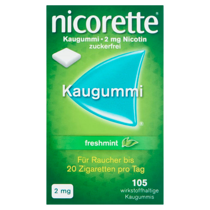 nicorette Kaugummi 2 mg Nicotin zuckerfrei freshmint, 105 St. Kaugummi