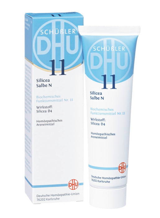 DHU Schüßler-Salz Nr. 11 Silicea D4– Das Mineralsalz der Haare, der Haut und des Bindegewebes – das Original, 50 g Salbe