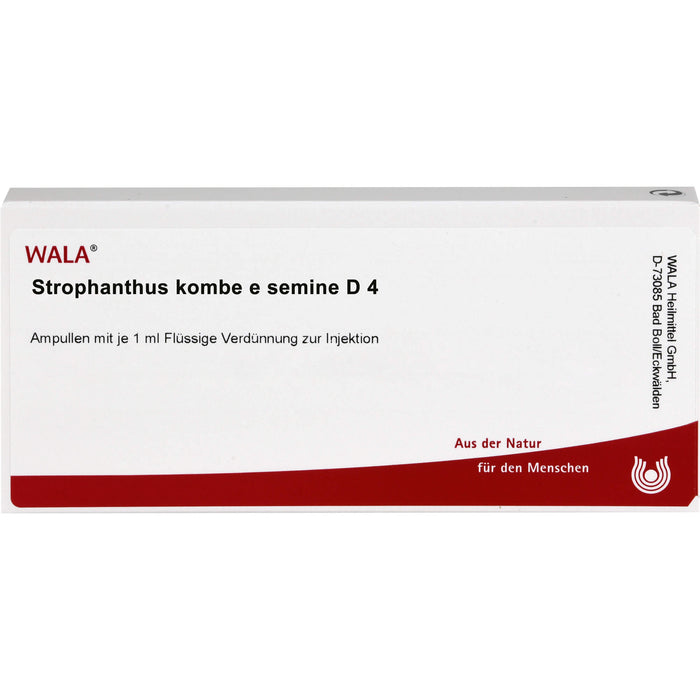 WALA Strophanthus kombe e semine D4 flüssige Verdünnung, 10 St. Ampullen