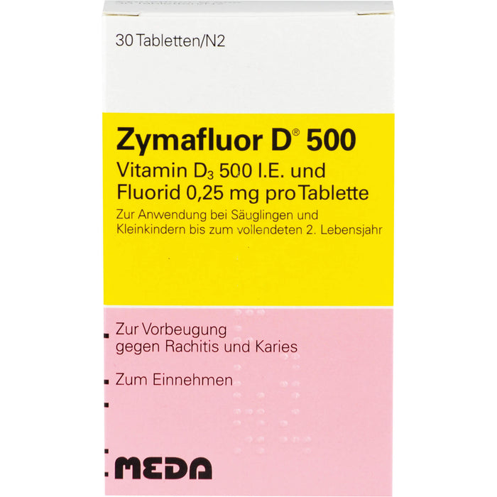 Zymafluor D 500 Tabletten zur Vorbeugung gegen Rachitis und Karies, 30 St. Tabletten