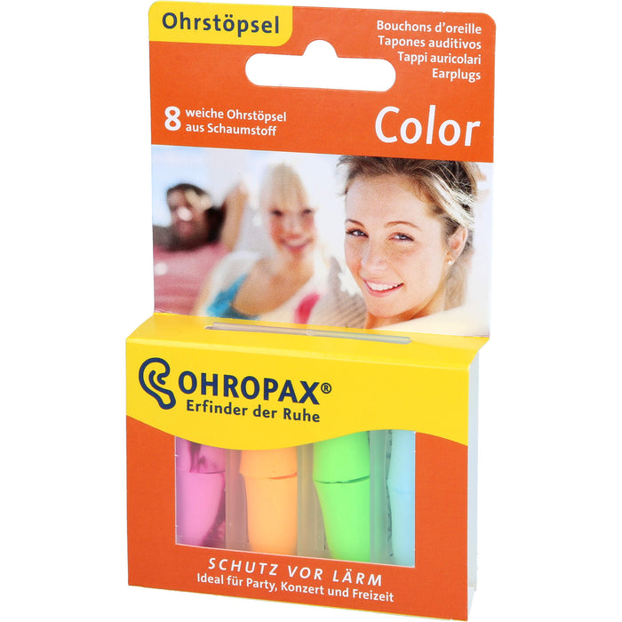 OHROPAX Color Ohrstöpsel Schaumstoff, 8 St. Ohrstöpsel