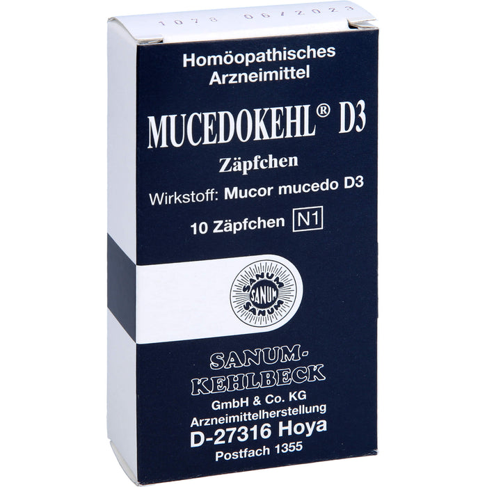 Mucedokehl D3 Supp., 10 St. Zäpfchen