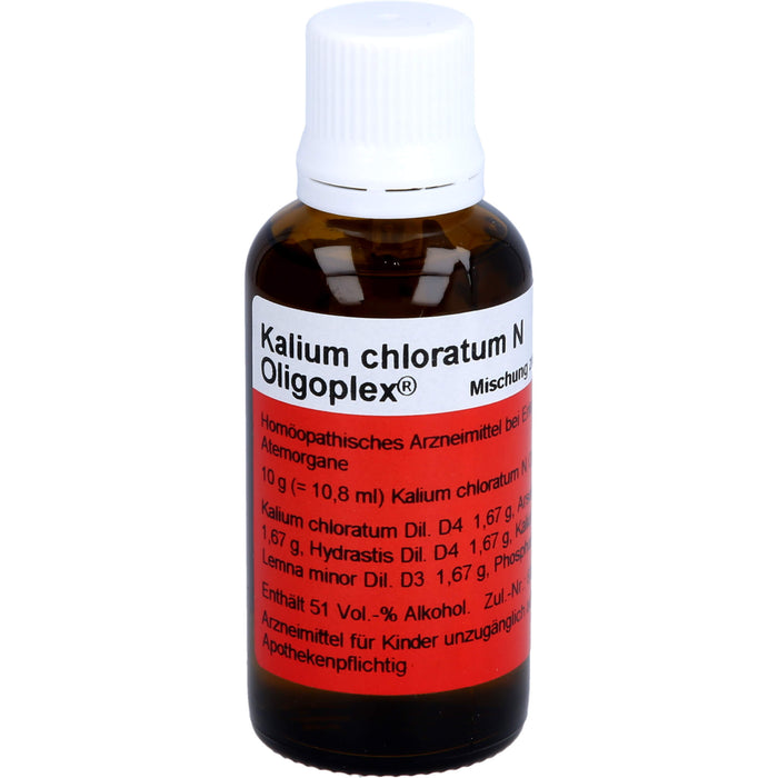 Kalium chloratum N Oligoplex Mischung bei Erkrankungen der Atemorgane, 50 ml Lösung